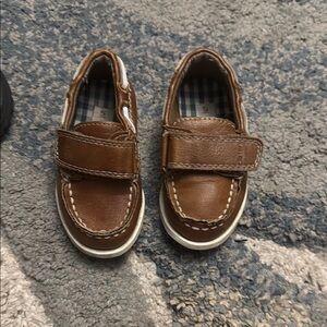 Brown boat shoes